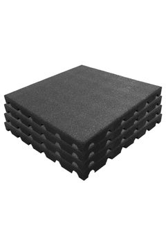 Yalla HomeGym Homegym 40Mm Extra Thick Rubber Heavy-Duty Gym Floor Mat, Commercial Gym Rubber Floor Tiles Shock Absorbing 1 Squared Meter (Black)  - Image 1