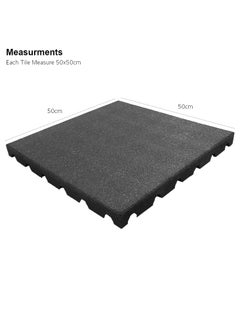 Yalla HomeGym Homegym 40Mm Extra Thick Rubber Heavy-Duty Gym Floor Mat, Commercial Gym Rubber Floor Tiles Shock Absorbing 1 Squared Meter (Black)  - Image 2