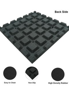 Yalla HomeGym Homegym 40Mm Extra Thick Rubber Heavy-Duty Gym Floor Mat, Commercial Gym Rubber Floor Tiles Shock Absorbing 1 Squared Meter (Black)  - Image 3