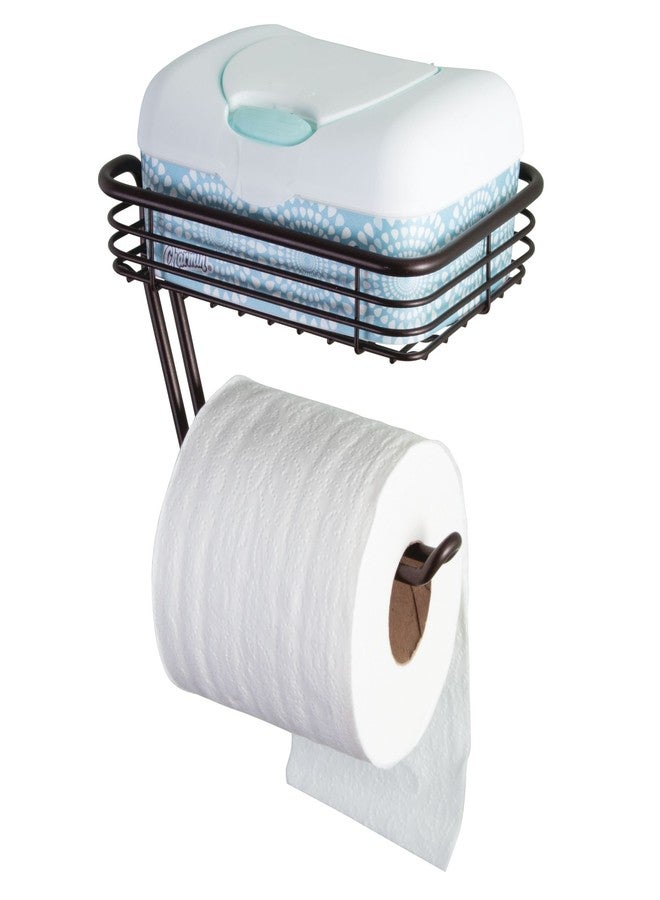 InterDesign iDesign Classico Metal Wall Mount Toilet Paper Tissue Holder, Roll Reserve with Shelf for Kids', Guest, Master, Office Bathroom, 7.25" x 5.25" x 5.25", Bronze,69151 - Image 5