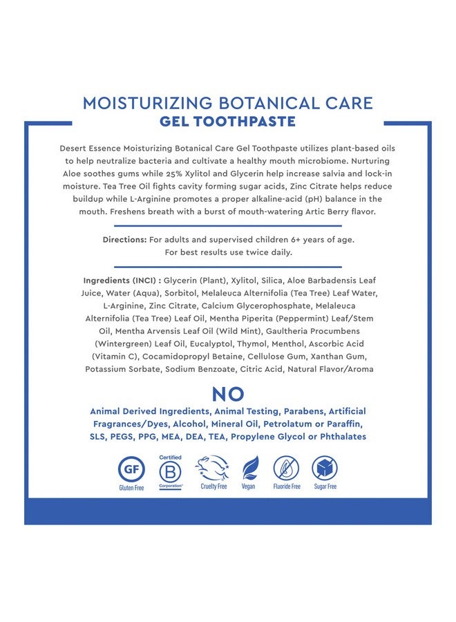 Desert Essence Moisturizing Botanical Care Gel Toothpaste 4.5 Oz.25% Xylitolincrease Moisture And Salivaneutralize Bacteria Soothe Gums - Image 5