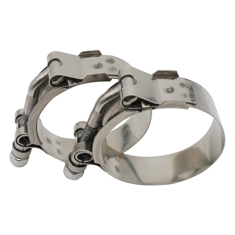 Roadformer 3"" T-Bolt Hose Clamp - Working Range 83Mm - 91Mm For 3"" Hose Id  Stainless Steel Bolt  Stainless Steel Band Floating Bridge And Nylon Insert Locknut (83Mm - 91Mm  2 Pack) - Image 3