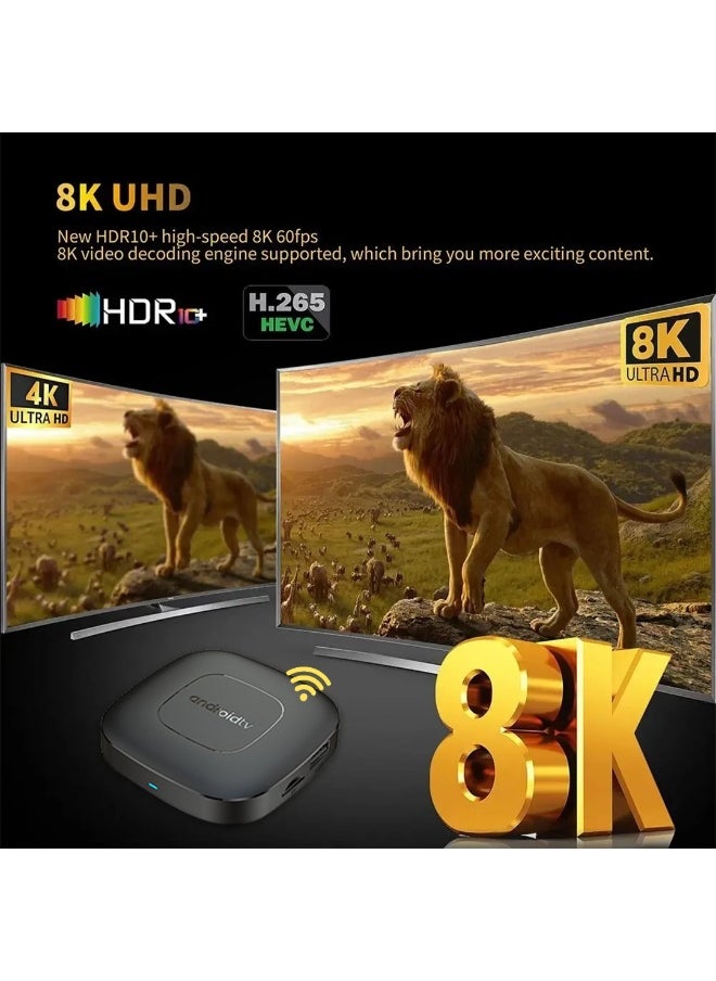 Global Version Smart Streaming Media Player TV Box AllwinnerH313 Android13 2.4G5G Wifi 4K Mortal T1 Bluetooth Google Assistant