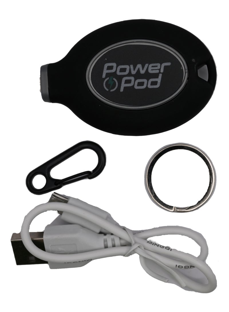 Power Pod 2-Hour Car Keychain Accessories Emergency Charger, Rechargeable Keychain And Reusable Keychain Phone Charger, Compatible With Iphone Power Pod With Key Ring Quick Connect Clip & Charging Cord  - Image 3