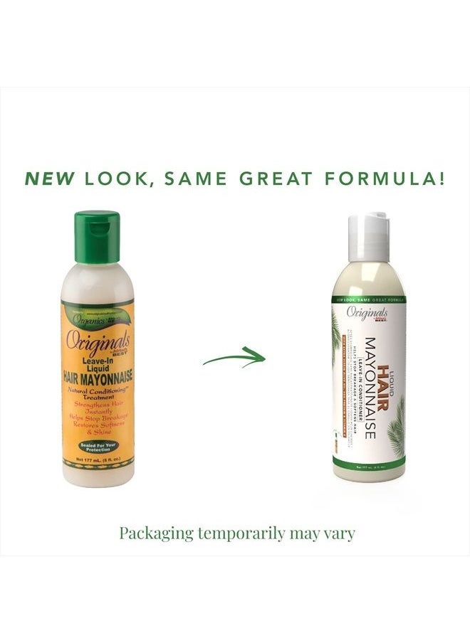 Originals by Africa's Best - Leave In Liquid Hair Mayonnaise, Leave-In Conditioner, Repairs, Rebuilds, and Revitalizes Hair, Excellent For All Hair Types, 6 oz - Image 1