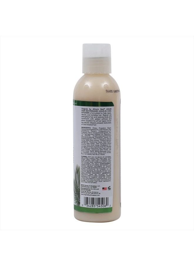 Originals by Africa's Best - Leave In Liquid Hair Mayonnaise, Leave-In Conditioner, Repairs, Rebuilds, and Revitalizes Hair, Excellent For All Hair Types, 6 oz - Image 1