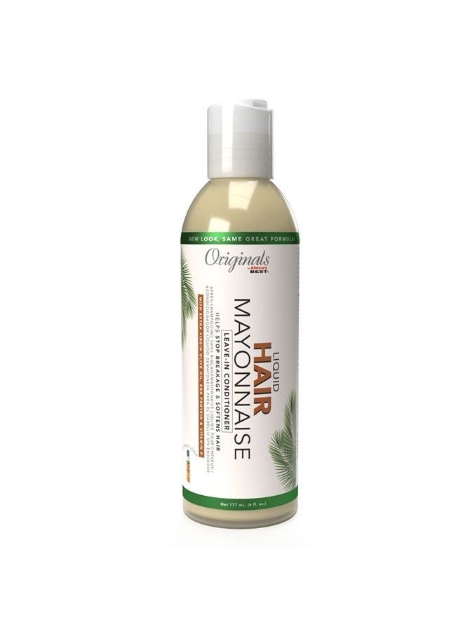 Originals by Africa's Best - Leave In Liquid Hair Mayonnaise, Leave-In Conditioner, Repairs, Rebuilds, and Revitalizes Hair, Excellent For All Hair Types, 6 oz - Image 1