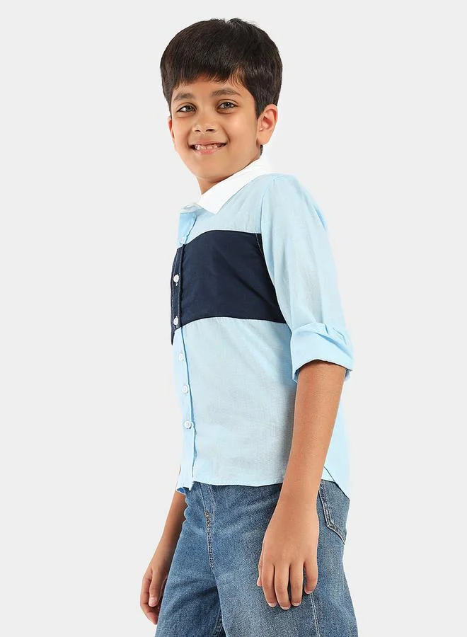 LILPICKS Color Block Cotton Casual Shirt by Styli