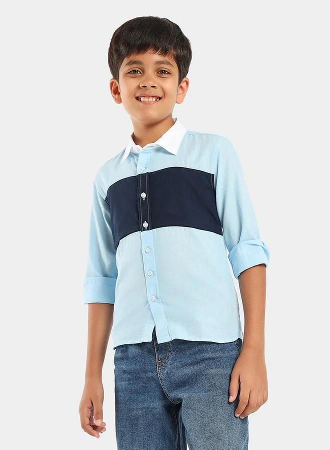 LILPICKS Color Block Cotton Casual Shirt by Styli