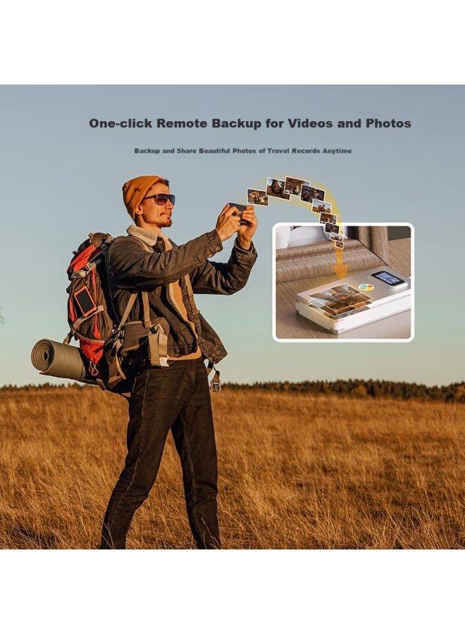 Idiskk 4tb Portable Wireless Hard Drive Universal For Phone, Ipad, And Computer, Video And Photo One-click Remote Backup, Data Sharing And Synchronization, Expandable Support - Image 2