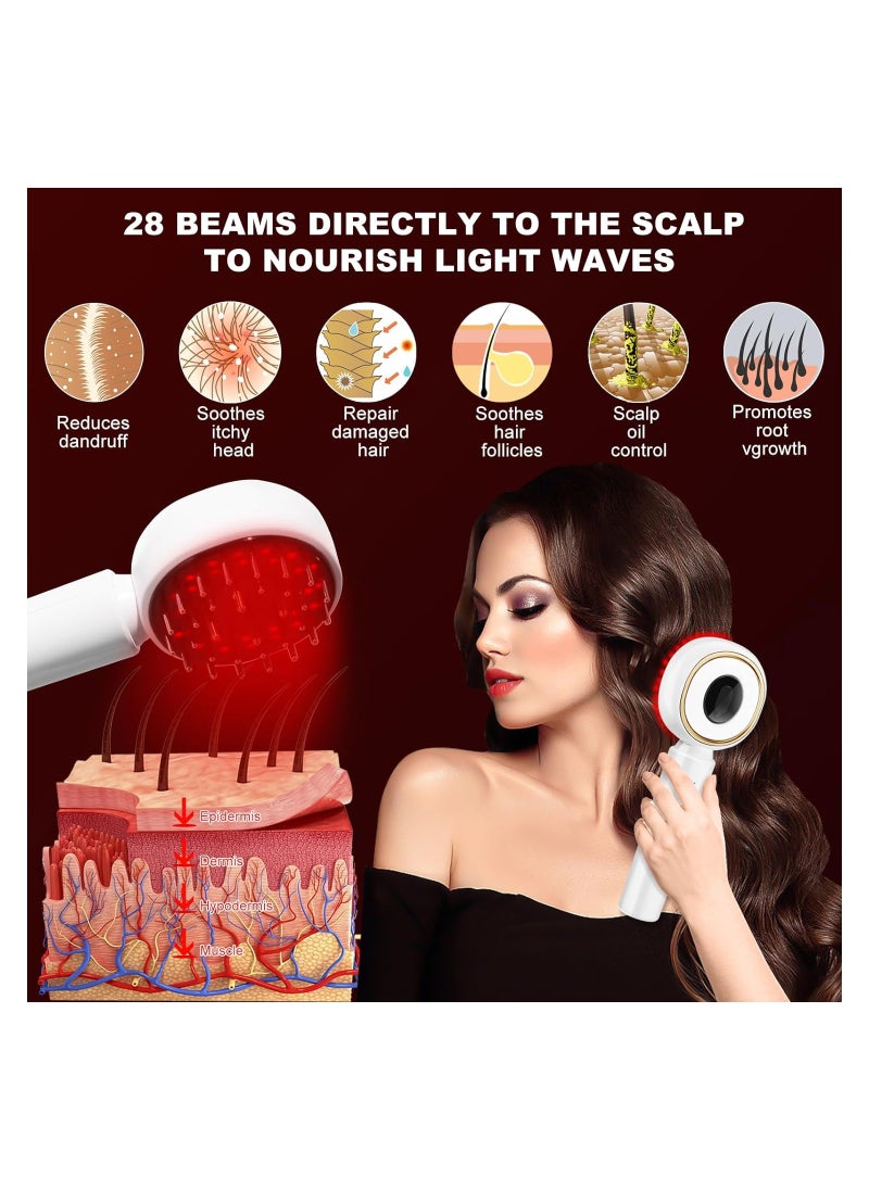Generic Portable Electric Scalp Massager with Red and Blue Light Therapy, Wireless Handheld Brush for Deep Muscle Relaxation and Head Care at Home. Perfect for Scalp and Hair Wellness.  - Image 5