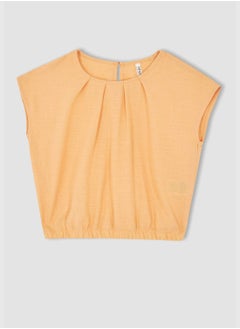 Crew Neck Sleeveless Crop Top