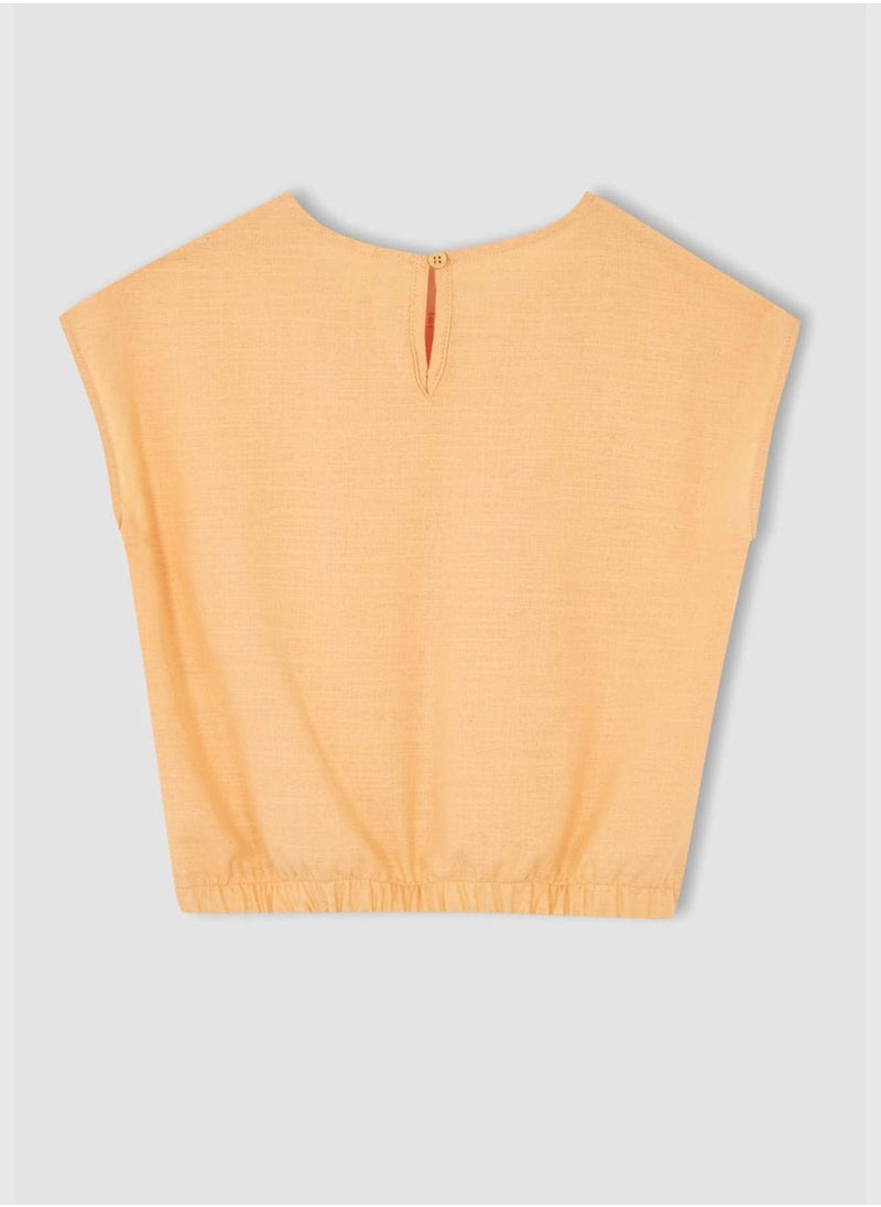 DeFacto - Crew Neck Sleeveless Crop Top - Image 1