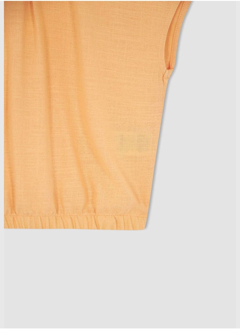 DeFacto - Crew Neck Sleeveless Crop Top - Image 1