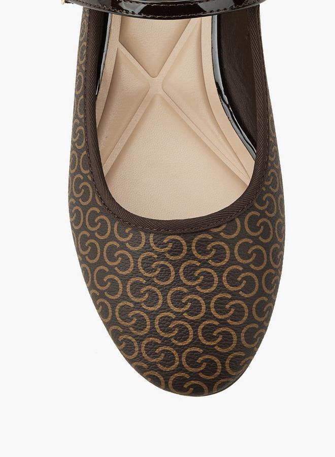 Celeste Women Monogram Print Ballerina Shoes - Image 4