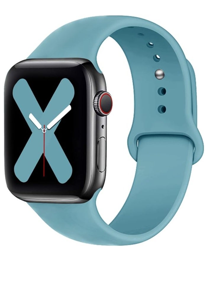 ten.tech - Ten Tech Silicone Sport Band for Apple Watch 41mm 40mm 38mm, Waterproof Soft Silicone Sports Band for iWatch SE 8/7/6/5/4/3/2/1, - Cactus - Image 1