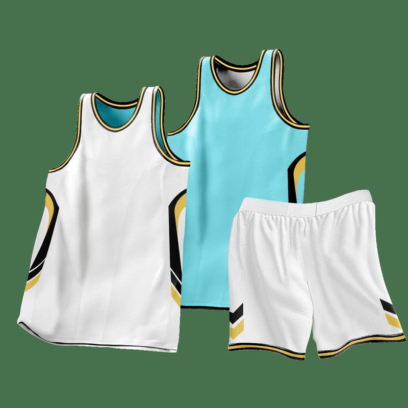 Double-sided wearable basketball uniform suit men's and women's sports basketball game training team uniform jersey quick-dry printing logo - Image 1
