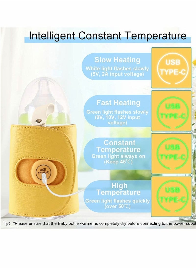 Bottle Warmer Bag, Baby Insulation Cover, Portable USB Car Insulator