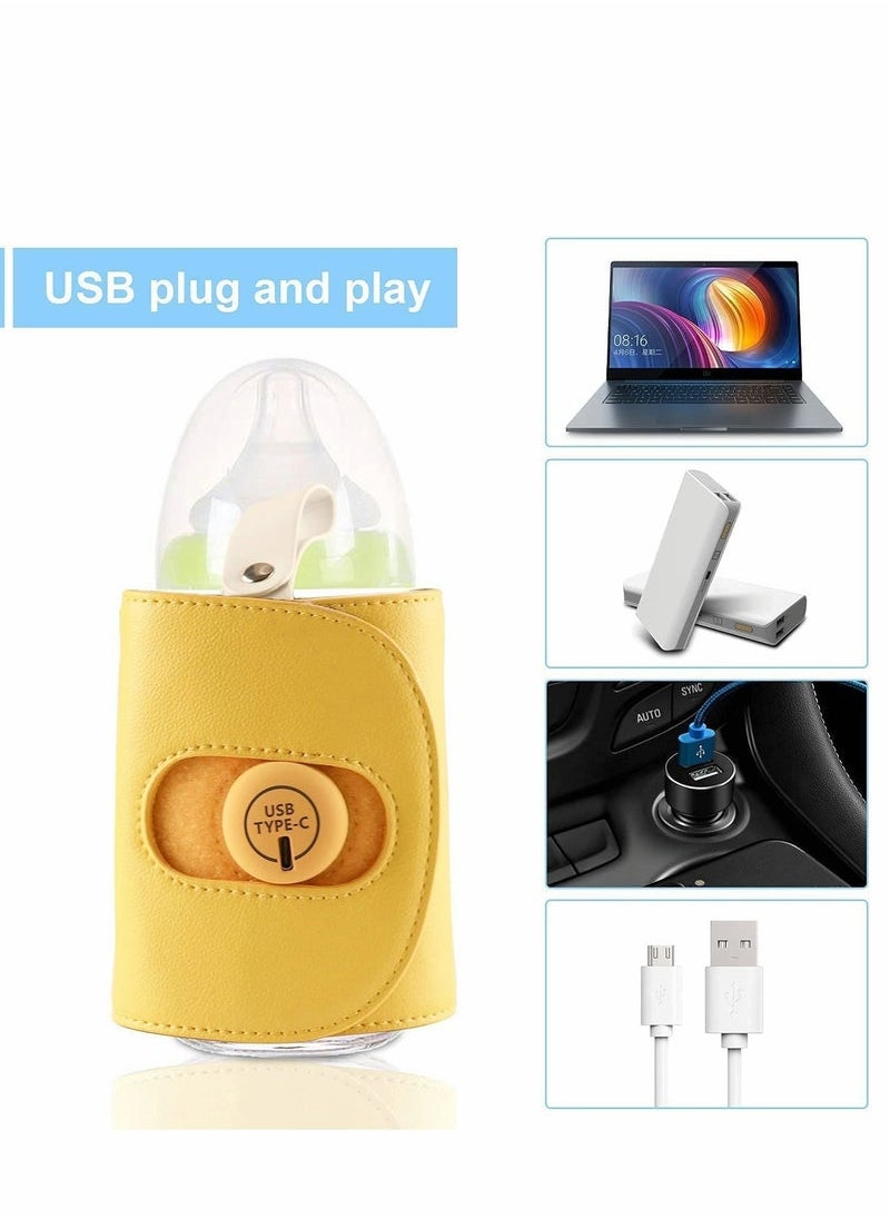 Bottle Warmer Bag, Baby Insulation Cover, Portable USB Car Insulator