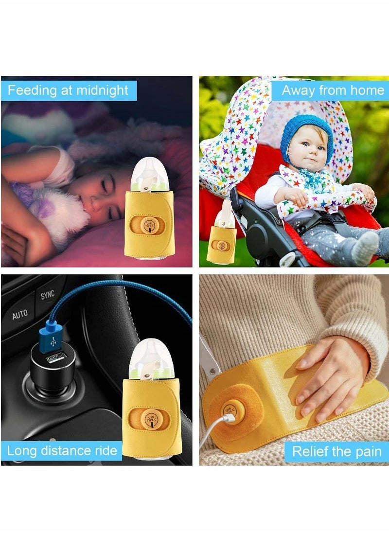 Bottle Warmer Bag, Baby Insulation Cover, Portable USB Car Insulator