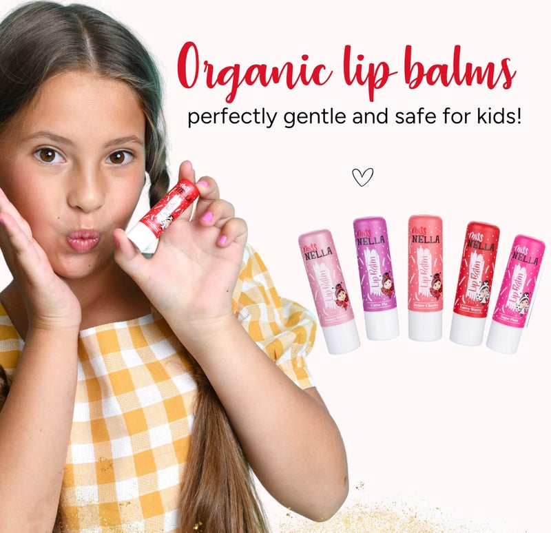 Miss NELLA بلسم الشفاه للأطفال من ميس نيللا هوني باني، غير مسبب للحساسية، مكياج غير سام للأطفال، مثالي لمن لديهم بشرة حساسة. - Image 5
