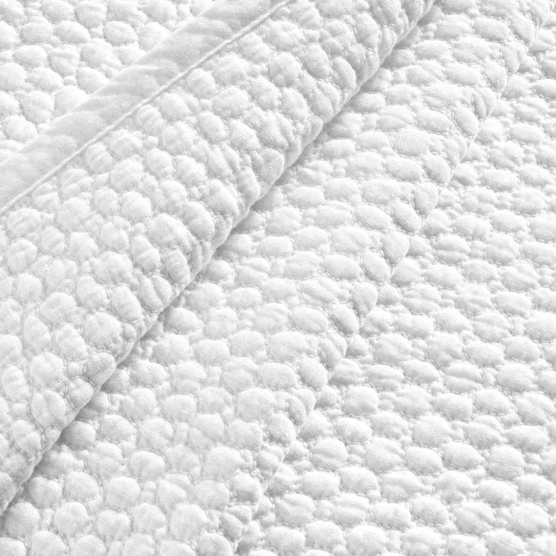 Pan Home Quilted Bedspread Set 3-Piece - White - Image 3