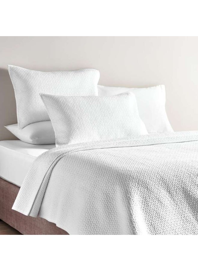 Pan Home Quilted Bedspread Set 3-Piece - White - Image 2