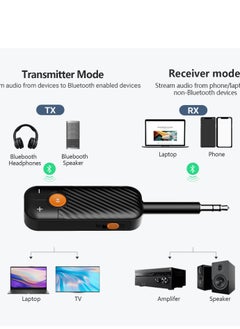 Excefore Wireless Car Audio Adapter, Hands-Free Bluetooth Receiver and Transmitter with 3.5mm Plug, Music Streaming for Home and Car Stereo, Bluetooth Aux Kit  - Image 3