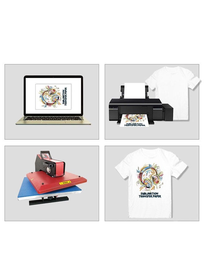 ZCM-HAPPY 200-Piece A4 Sublimation Transfer Paper - Image 4