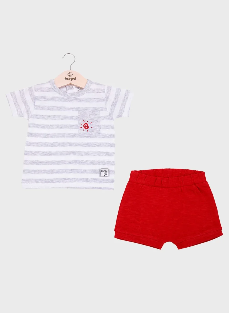 Babybol Infant Printed T-Shirt & Shorts Set