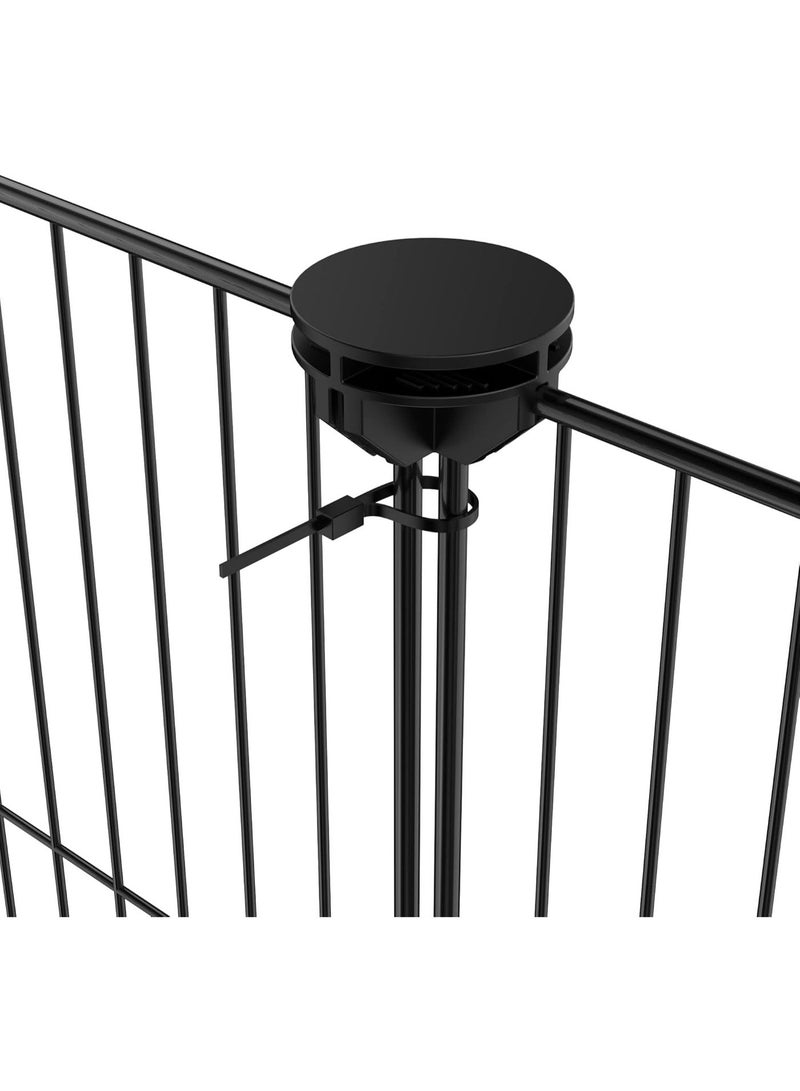 سيسلي حظيرة كلاب قابلة للتركيب بسلك معدني مع باب، مقاس 35×45 سم، تصميم قابل للتخصيص، سياج حيوانات أليفة محمول للاستخدام الداخلي والخارجي، سياج قابل للطي، لون أسود - Image 5