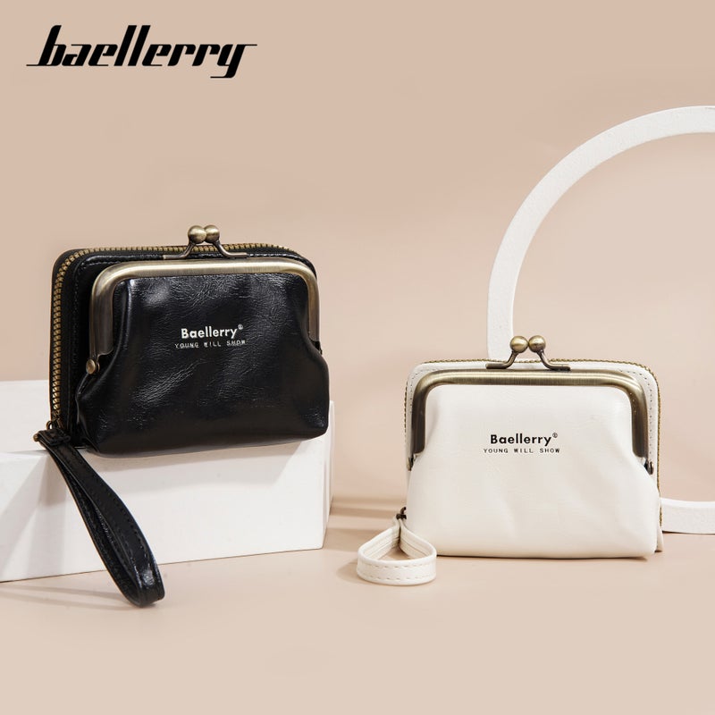 New Women''s Coin Purse baellerry Oil Wax Leather Multi-card Organ Card Bag Ins Mini Wallet Women - Image 2