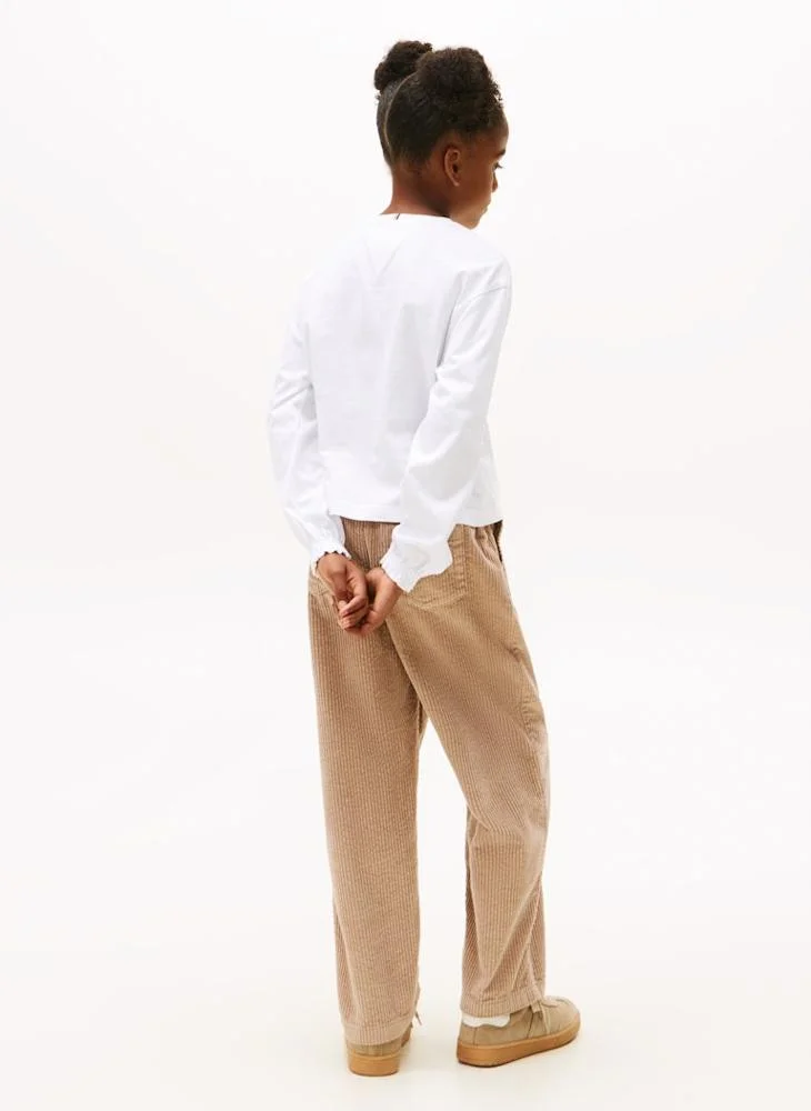 TOMMY HILFIGER Kids Embroidered Heart Crew Neck T-Shirt