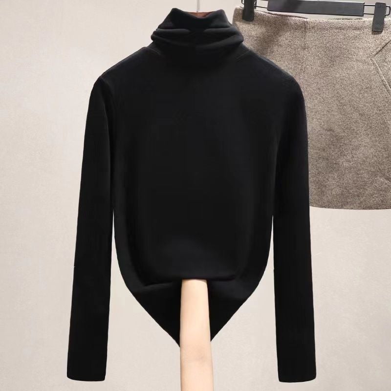 Winter suit Womens 2024 New Knee-length Knitted Cardigan Jacket with Sweater Wide Leg Pants Three-piece Set Black top single piece