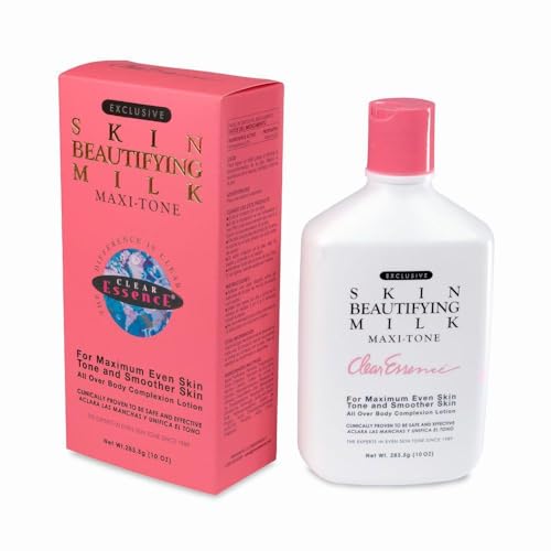 Clear Essence حليب تجميل البشرة الحصري من كلير إيسنس خالي من الهيدروكينون لوشن ماكستون لترطيب البشرة الجافة لوشن مرطب للبشرة مع لمعة 100 أونصة - Image 1