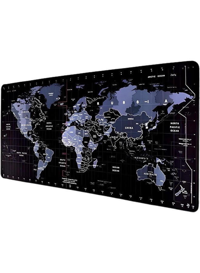 Pelikas World Map Extra Large Extended Anti Slip Rubber Gaming Stitched Mouse Pad & Keyboard Desk Mat For Computer,Laptop (World Mouse Pad) - Image 1
