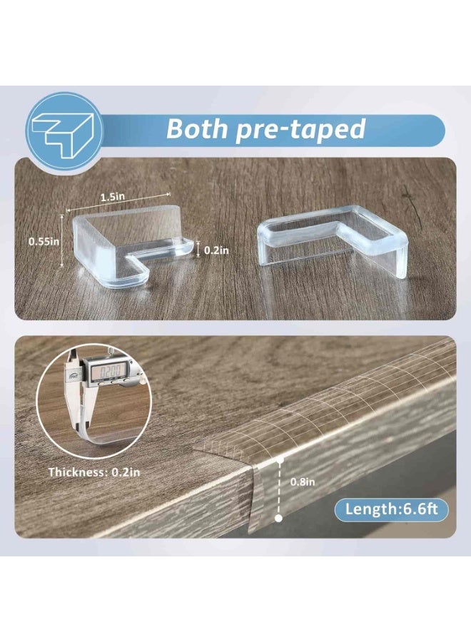 Mitoy Corner Protector Baby Proofing 6.6ft (2M) with 8 Corners, Clear Soft Corner Protectors Baby Proof, Furniture Corner Guard & Edge Safety, Edge Protector for Table and Fireplace - Image 3