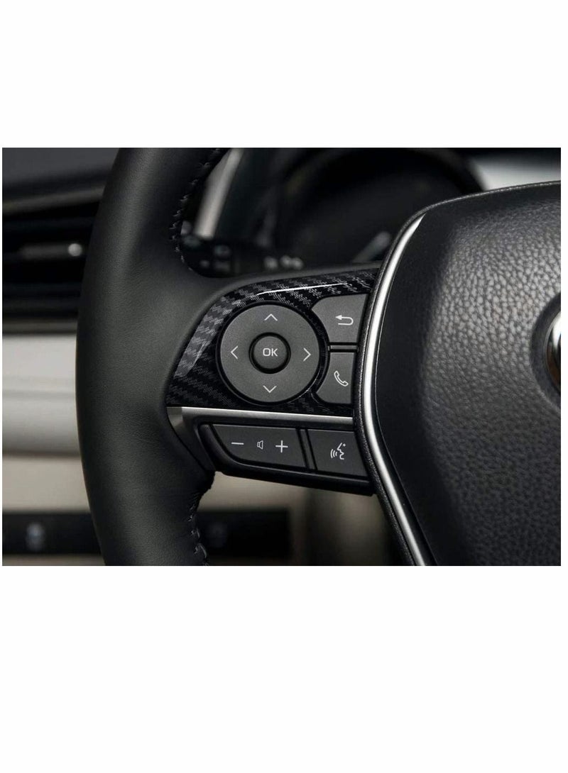 Generic Auto ABS Steering Wheel Cover Trim Frame Sticker Sport Style - Carbon Fiber Grain, for Toyota Camry 2022 2021 2020 2019 2018, for Avalon Accessories (3pcs) - Image 5