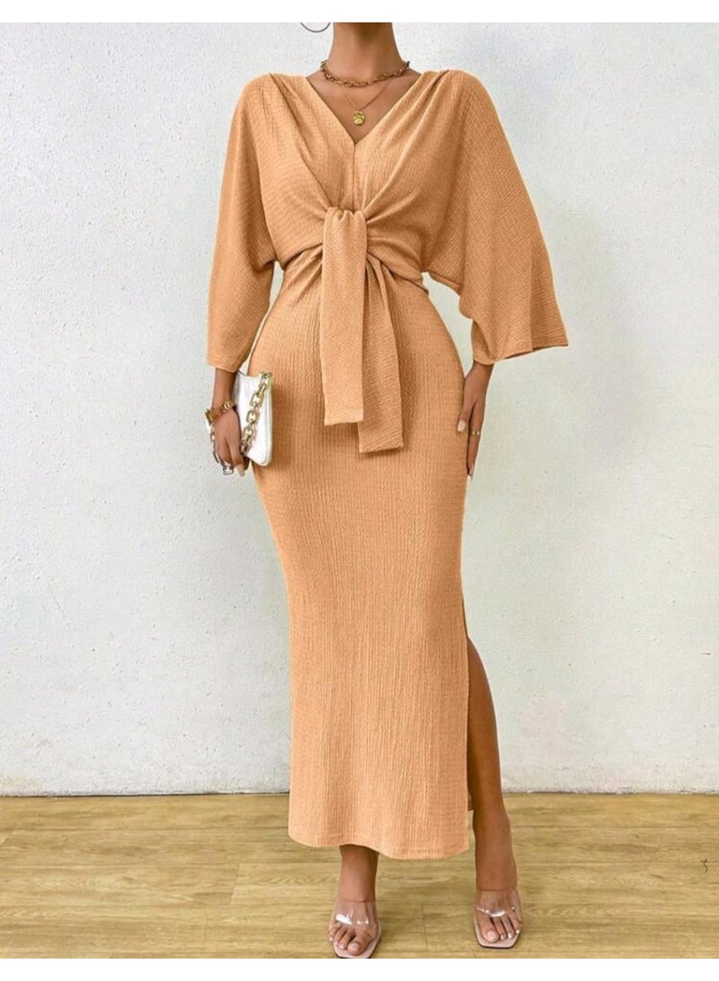 SHEIN Women's Solid Color Long Sleeve Dress - Image 1