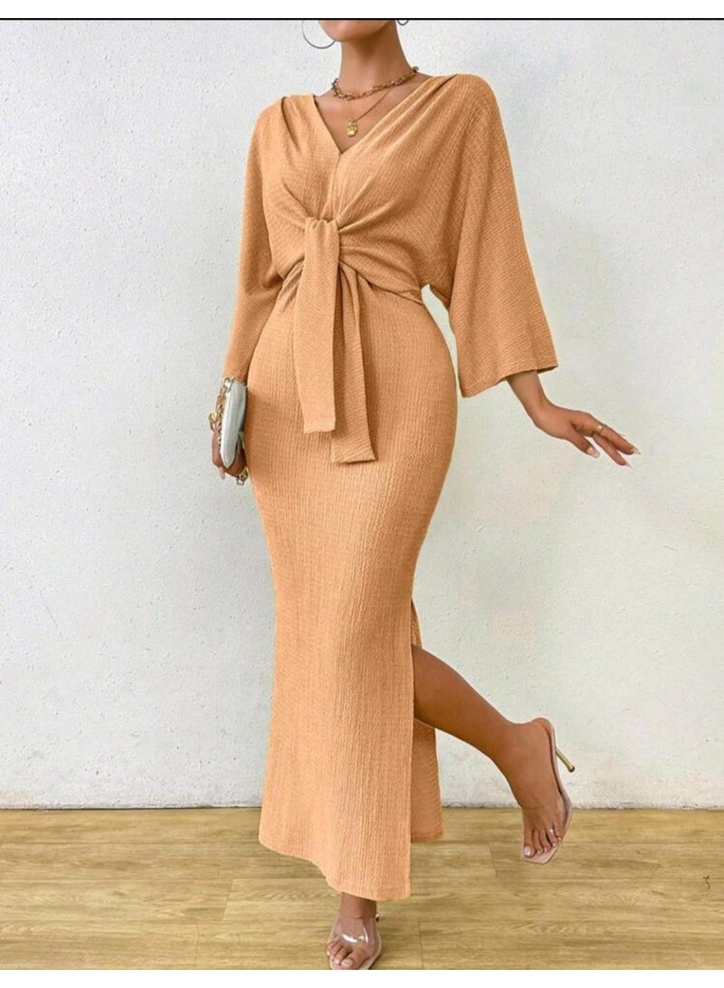 SHEIN Women's Solid Color Long Sleeve Dress - Image 2