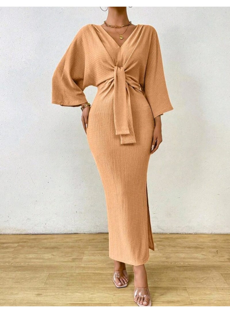 SHEIN Women's Solid Color Long Sleeve Dress - Image 3