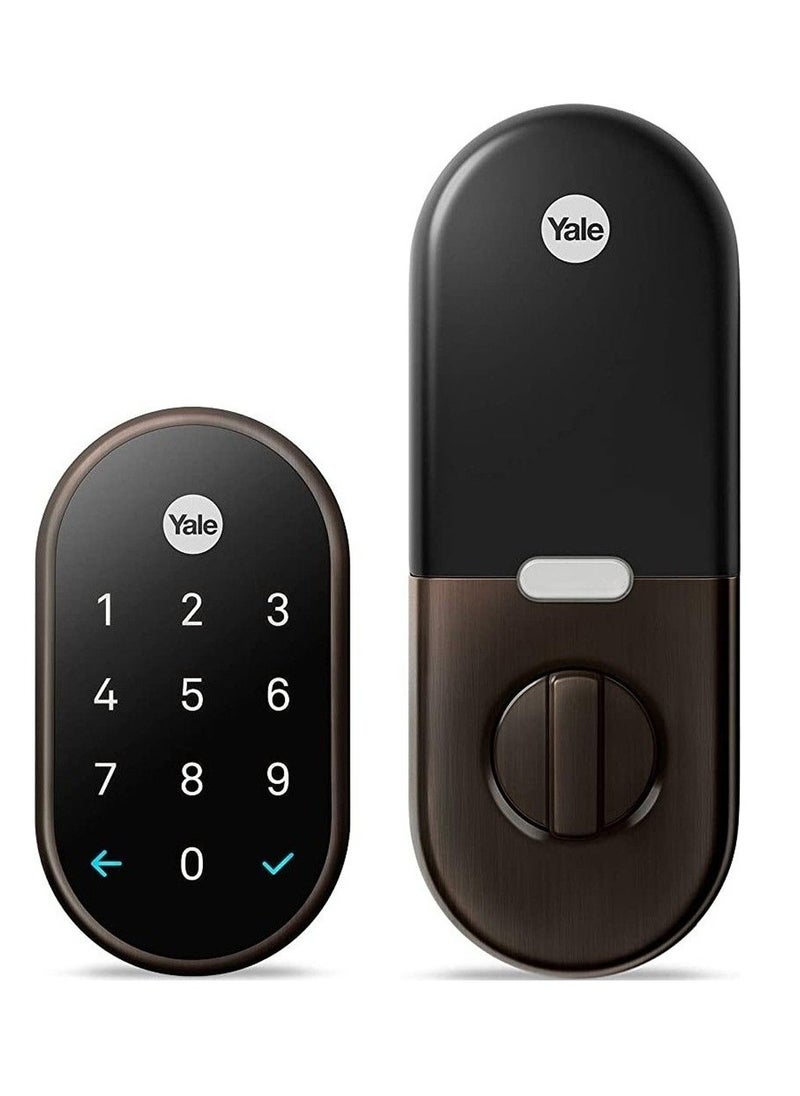 Google - Google Nest x Yale Lock - Tamper-Proof Keyless Entry Smart Lock - Keypad Deadbolt for Front Door (Bronze) | Model: RB-YRD540-WV-0BP - Image 1