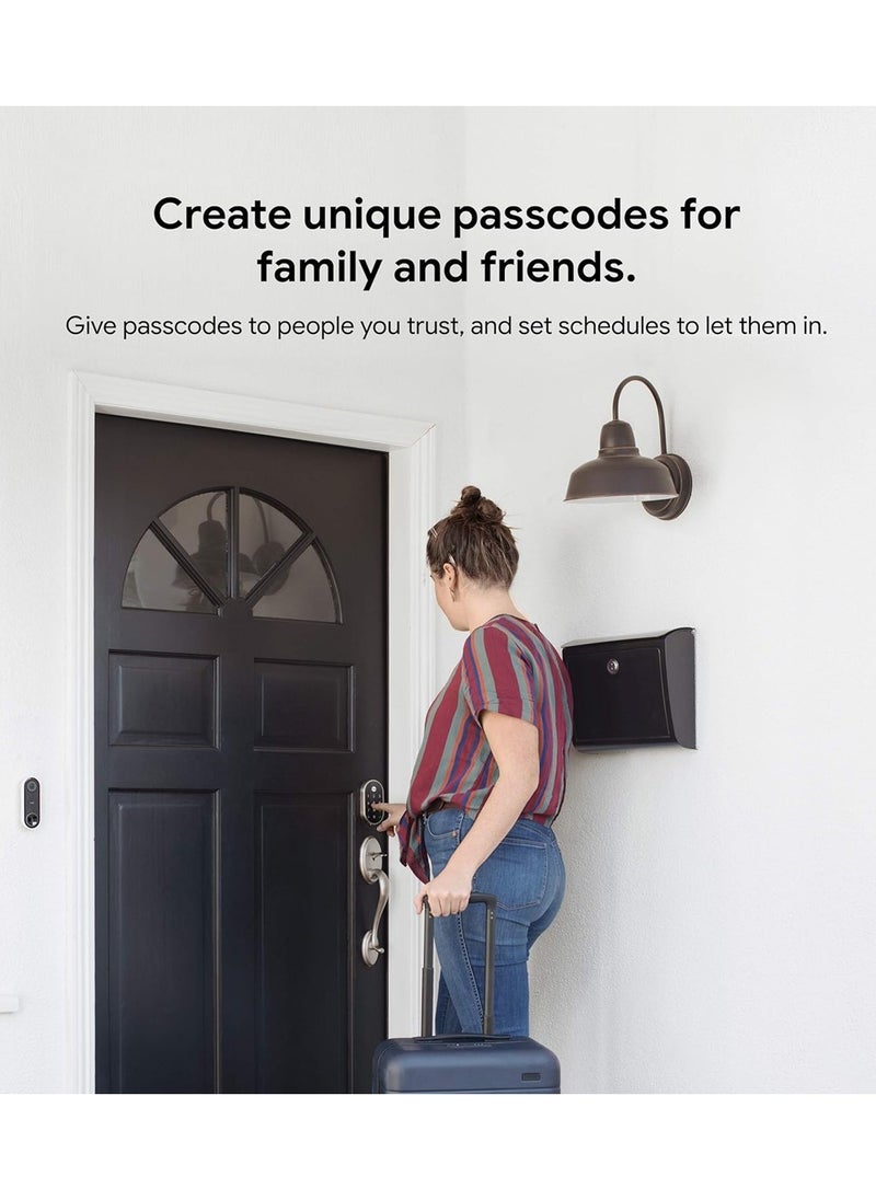 Google - Google Nest x Yale Lock - Tamper-Proof Keyless Entry Smart Lock - Keypad Deadbolt for Front Door (Bronze) | Model: RB-YRD540-WV-0BP - Image 1