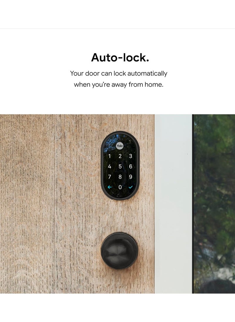 Google - Google Nest x Yale Lock - Tamper-Proof Keyless Entry Smart Lock - Keypad Deadbolt for Front Door (Bronze) | Model: RB-YRD540-WV-0BP - Image 1