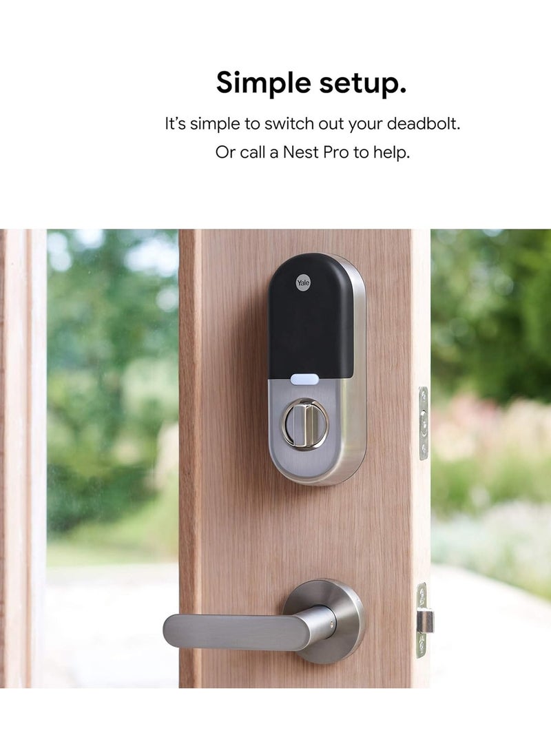 Google - Google Nest x Yale Lock - Tamper-Proof Keyless Entry Smart Lock - Keypad Deadbolt for Front Door (Bronze) | Model: RB-YRD540-WV-0BP - Image 1