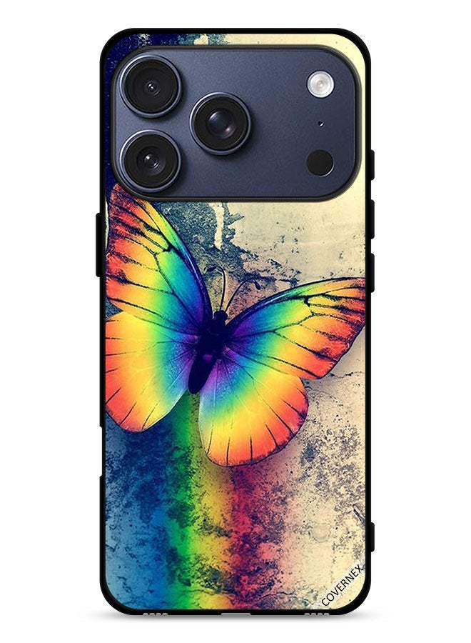 Covernex Apple iPhone 17 Pro Protective Case Cover Vintage Rainbow Butterfly - Image 1