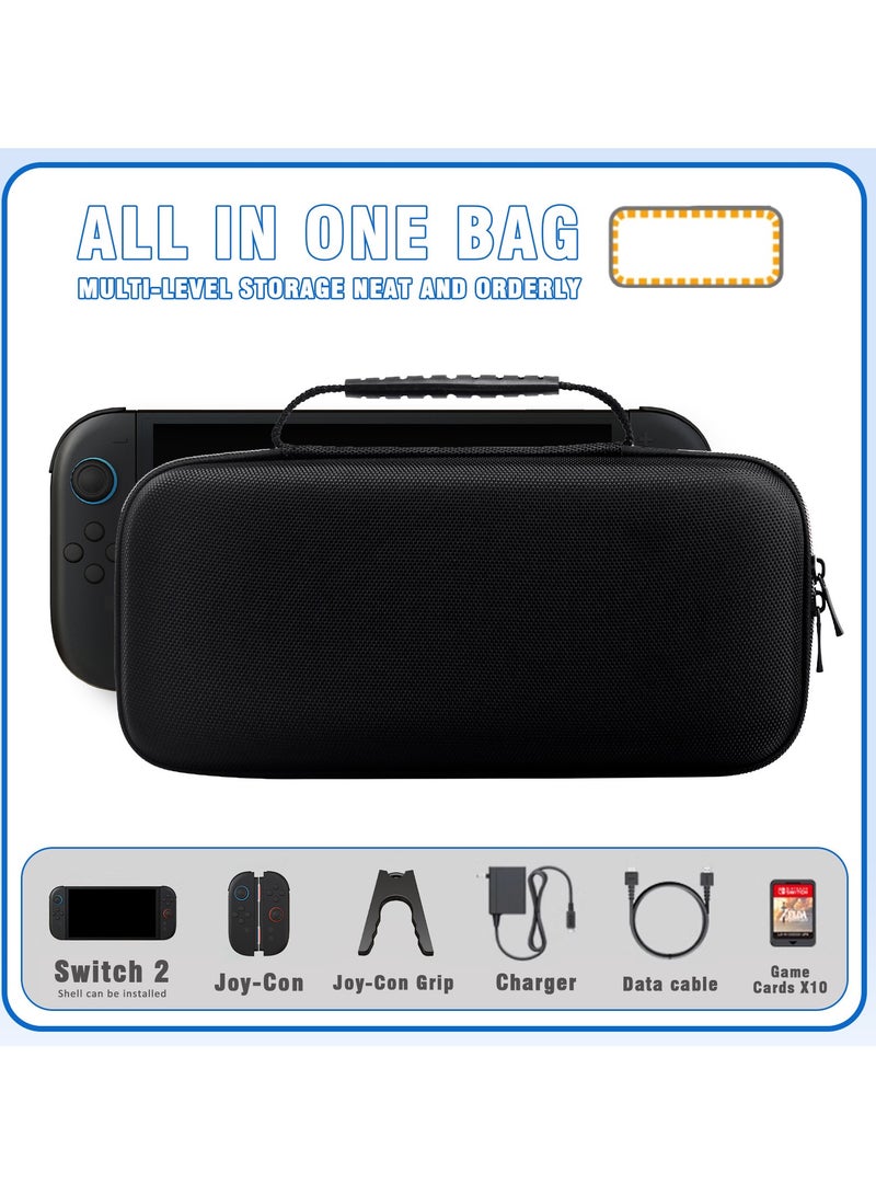 AuliceVerse Nintendo Switch 2 Hard Shell Carrying Case - Handheld Travel Bag for Console & Accessories Protection  - Image 3