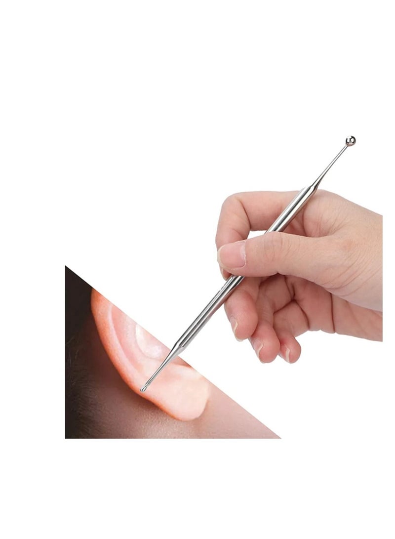 كابتن تيك أدوات تدليك الوجه مزدوجة الرأس من الفولاذ المقاوم للصدأ المحمولة للوخز بالإبر في الأذن أداة تدليك مسبار نقطة الجسم لتحفيز مستلزمات الرعاية الصحية الشخصية قلم البحث عن نقاط الوخز - Image 5