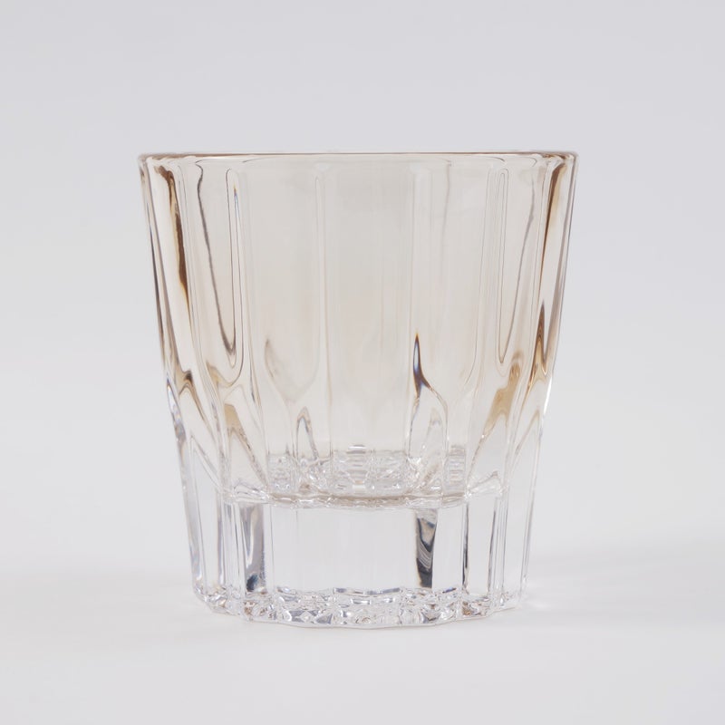 La Mesa 4 Pcs Embossed Tumbler Glass Set, Ombre Light Brown 8.5*8.5*8.7 Cm - Image 3