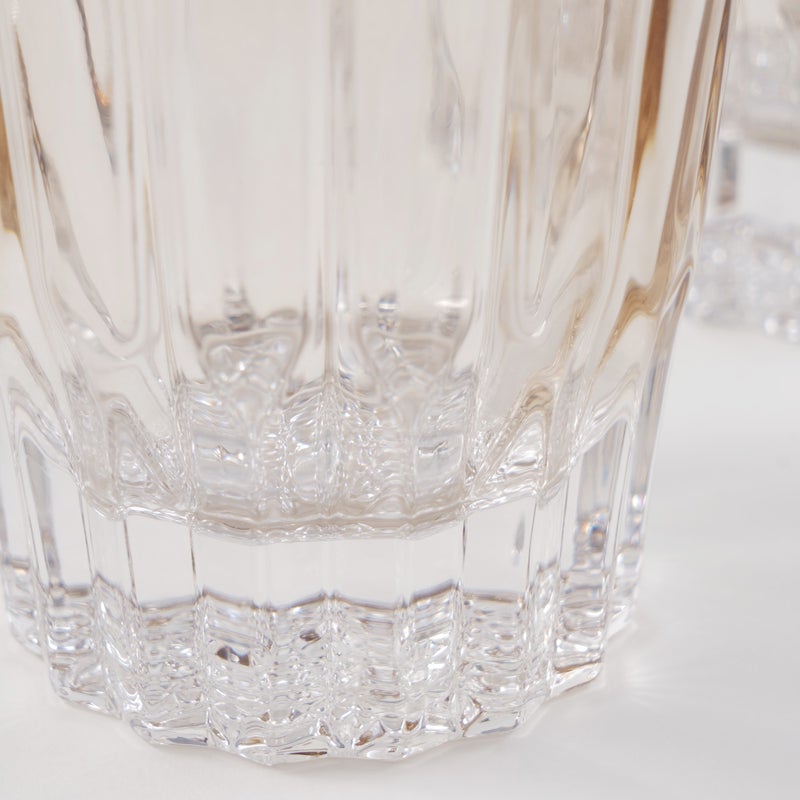 La Mesa 4 Pcs Embossed Tumbler Glass Set, Ombre Light Brown 8.5*8.5*8.7 Cm - Image 5